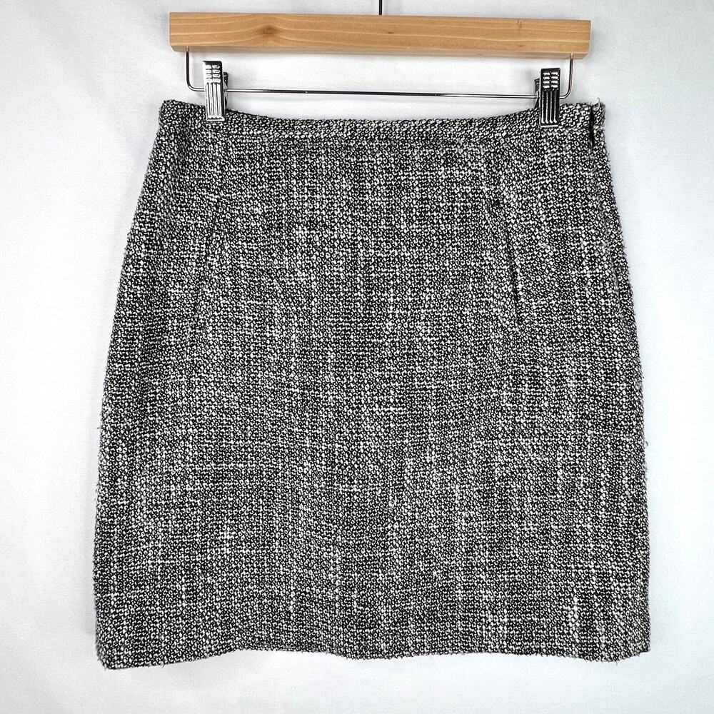 Ann Taylor Loft Factory B&W Tweed Pencil Skirt 8
